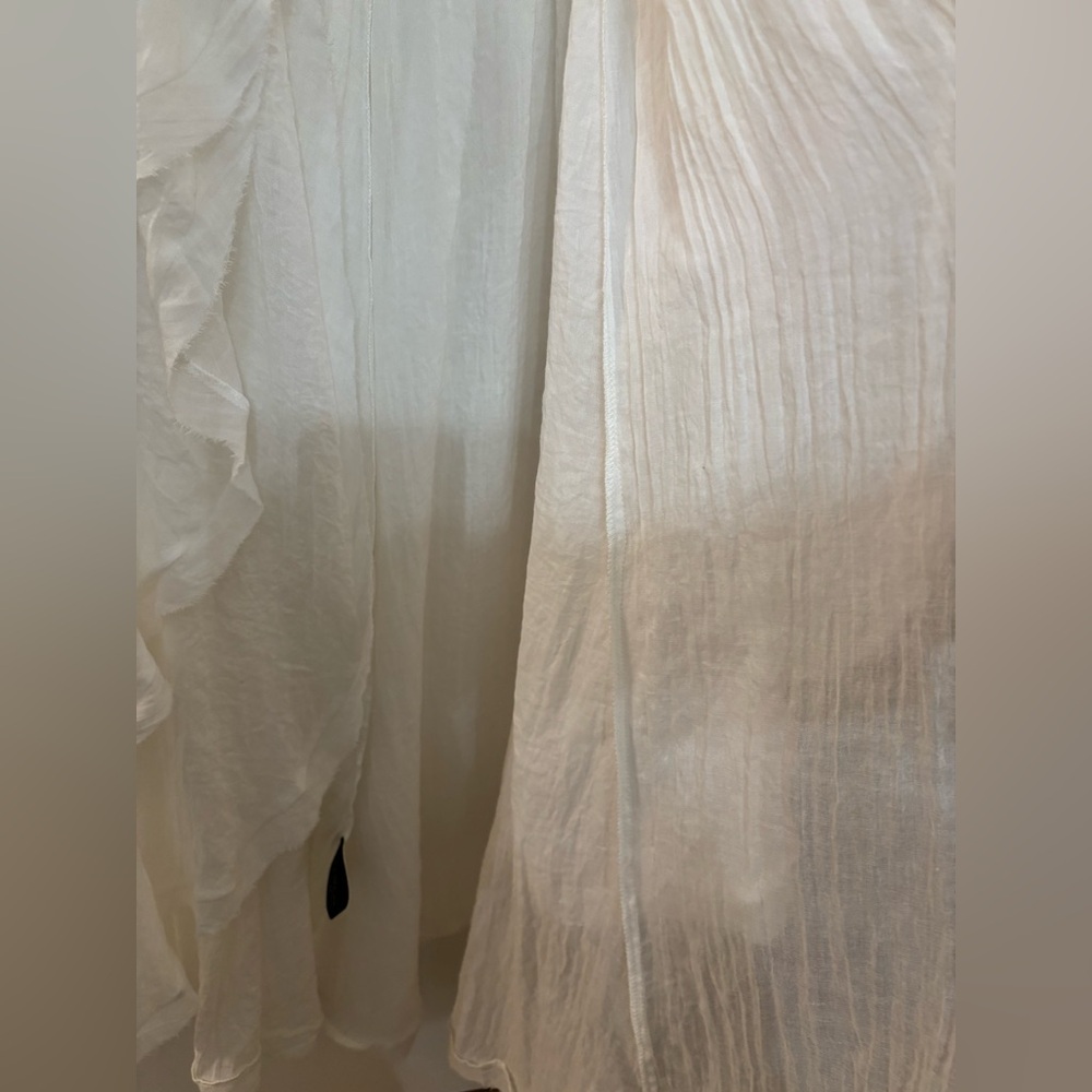 Dolls Kill Darker Wavs White Cotton Blend Echo Maxi Corset Top Size XS - Picture 9 of 14